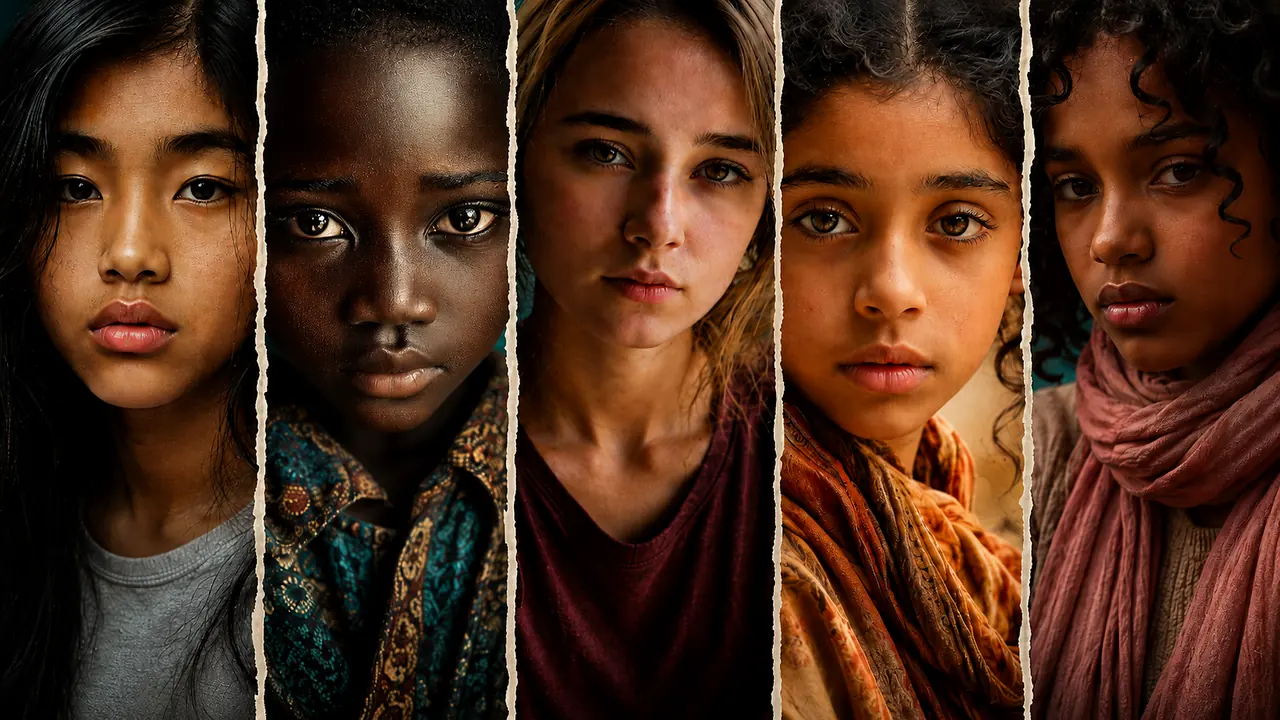 Five young people of different backgrounds, shown in close portraits side by side.